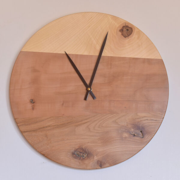 horloge murale ronde en bois design