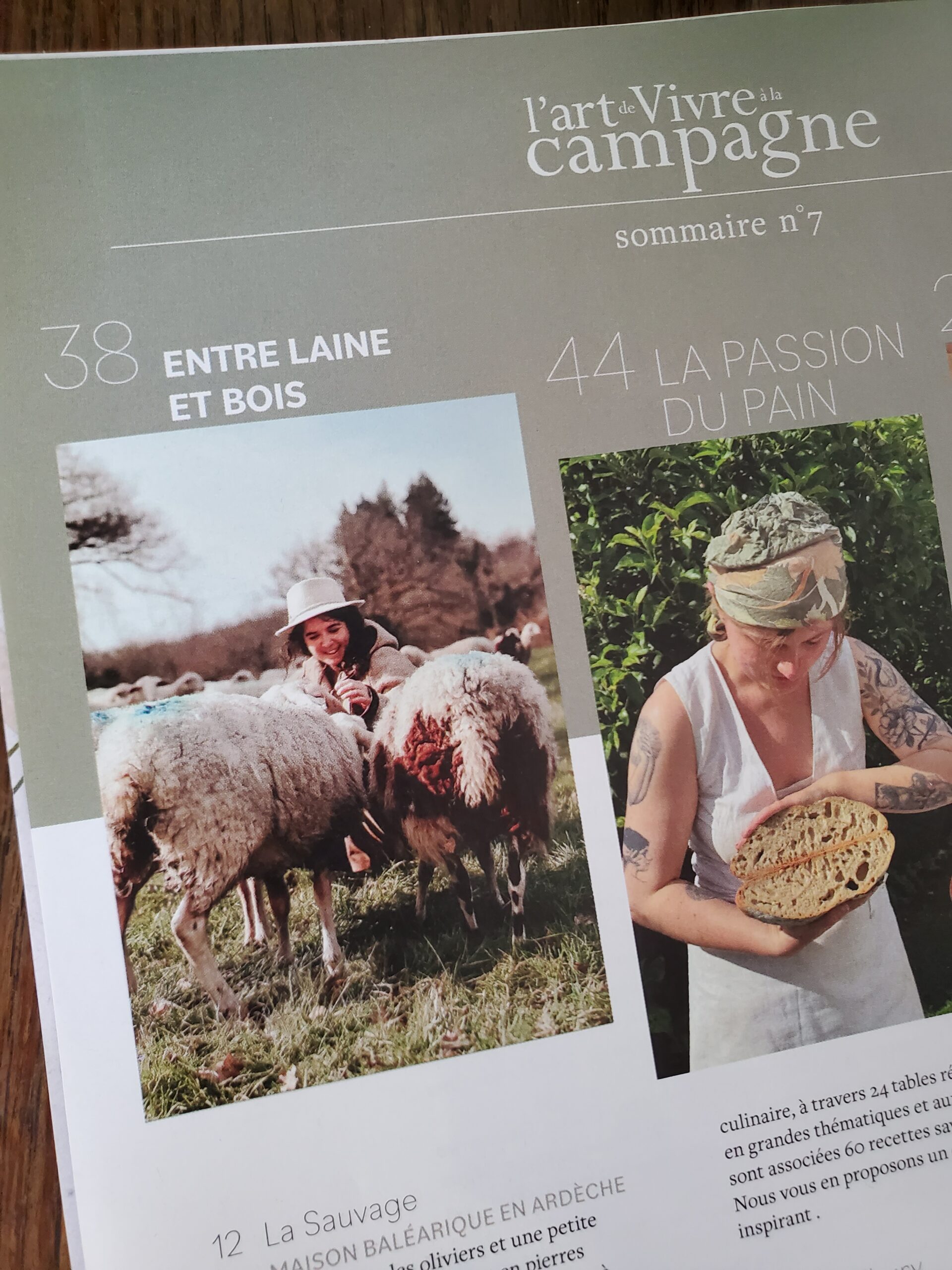 sommaire du magazine L'art de vivre à la campagne n°7