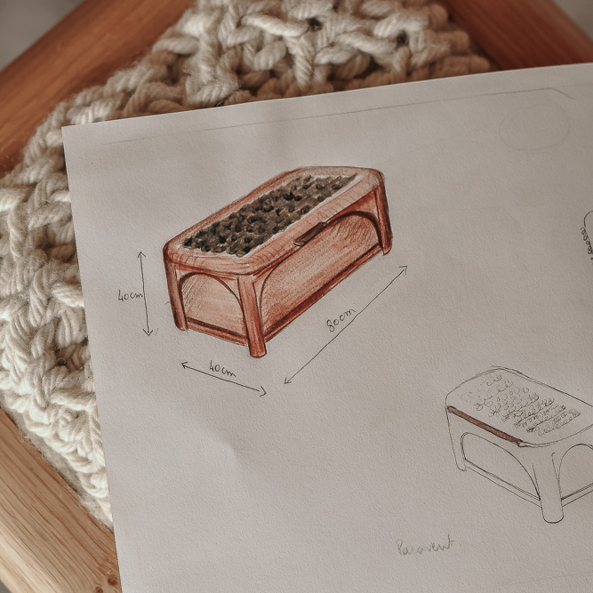 croquis de projet de meuble sur-mesure